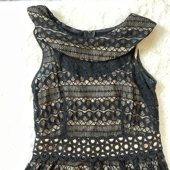 Taylor Tan and Black Lace Dress - Picture 2 of 5